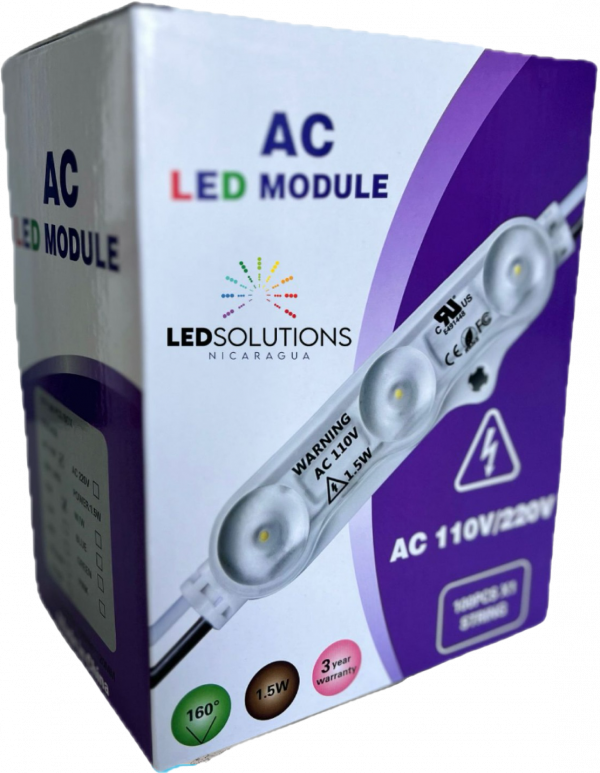Caja De 100 Módulos Led 3 Diodos AC Directo 110V