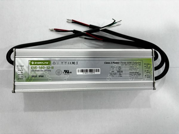 Transformador Everylite 180W 12V IP68