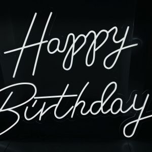 Rotulo Neon - "Happy Birthday 2 Lineas"