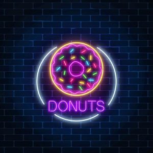 Rótulo de Neón - "Donuts"
