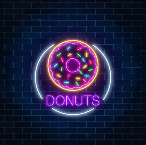 Rótulo de Neón - "Donuts"