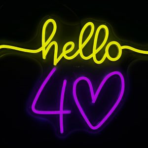 Rótulo de Neón - "Hello 40"