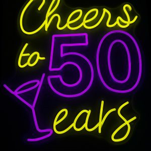 Rótulo de Neón - "Cheers To 50 Years"