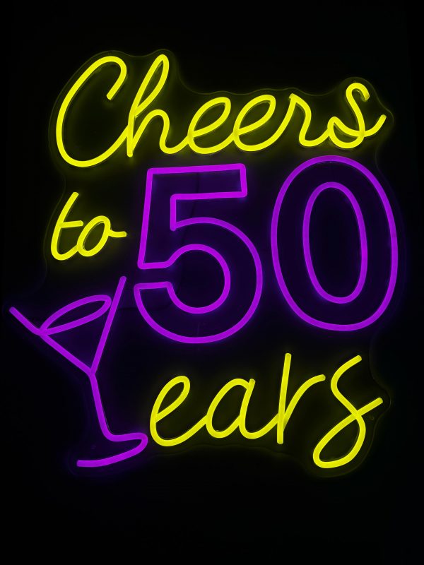 Rótulo de Neón - "Cheers To 50 Years"
